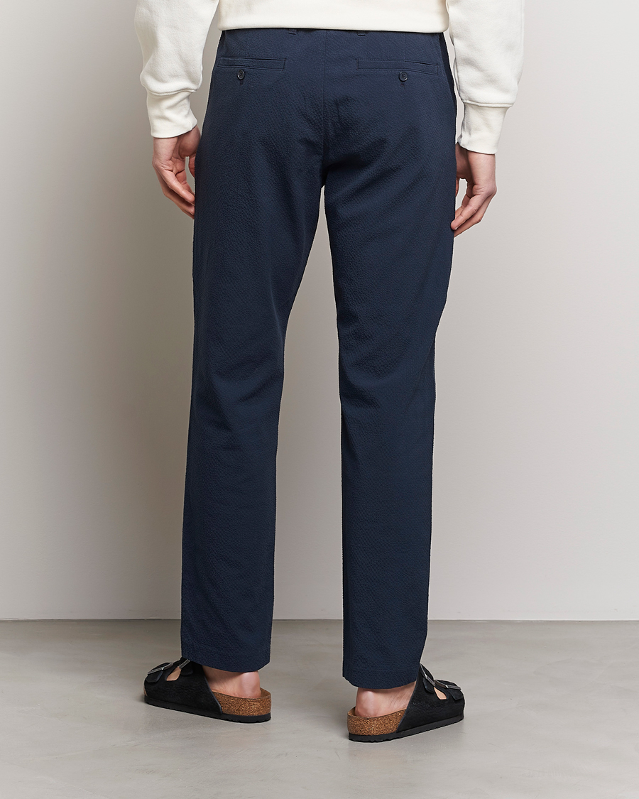 Mies | Housut | NN07 | Theodore Seersucker Pants Navy Blue
