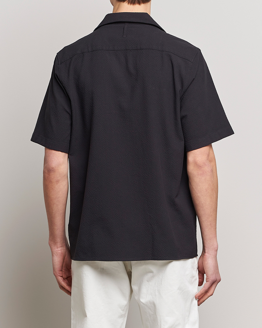 Mies | Kauluspaidat | NN07 | Julio Seersucker Short Sleeve Shirt Black