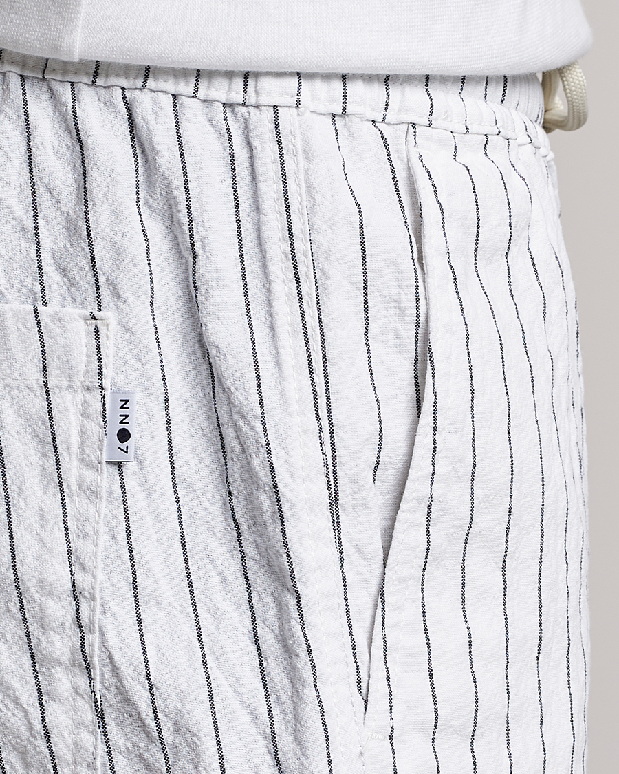 Mies | Shortsit | NN07 | Gregor Creppe Drawstring Shorts Black/White