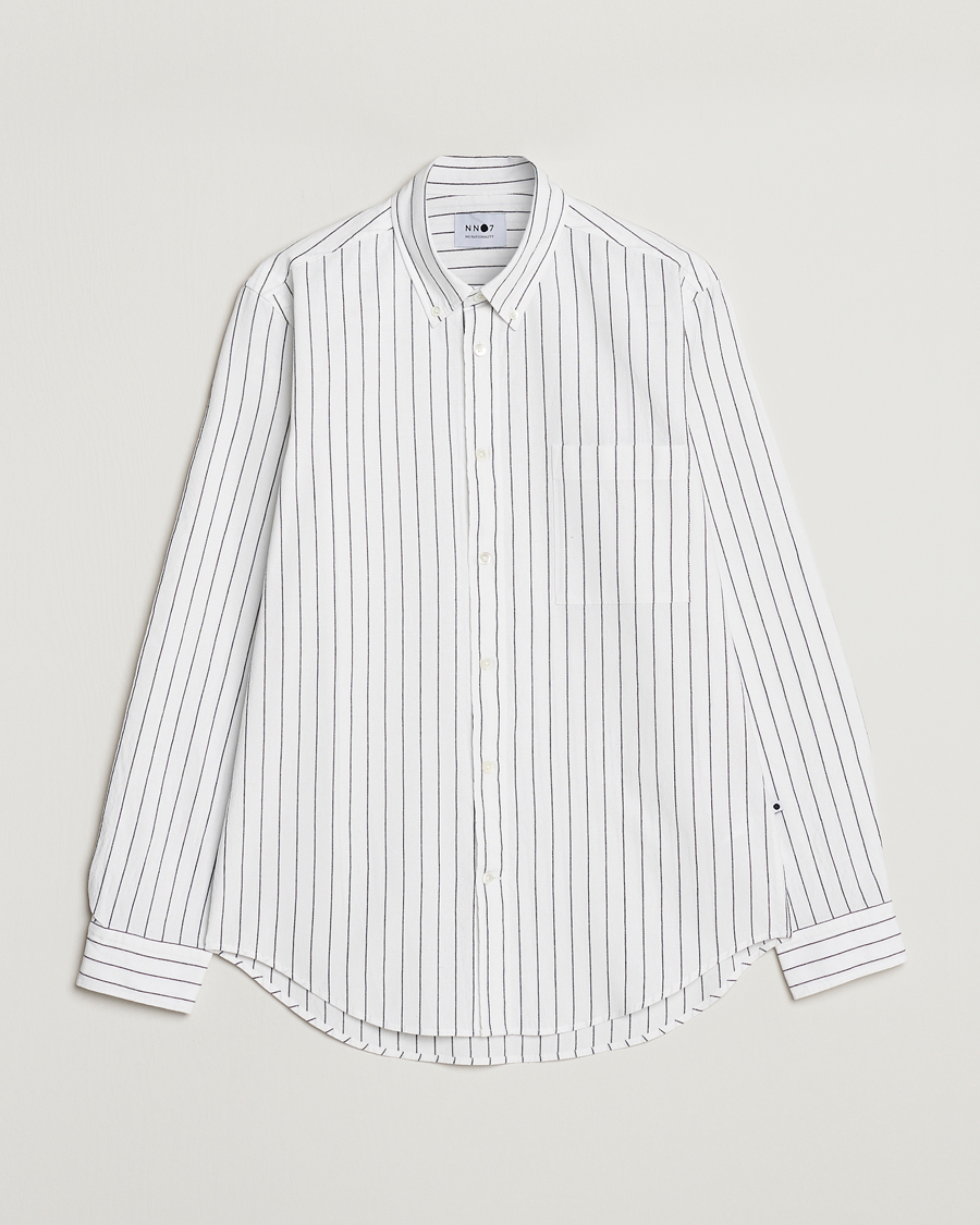 Mies | Kauluspaidat | NN07 | Arne Creppe Striped Shirt Black/White