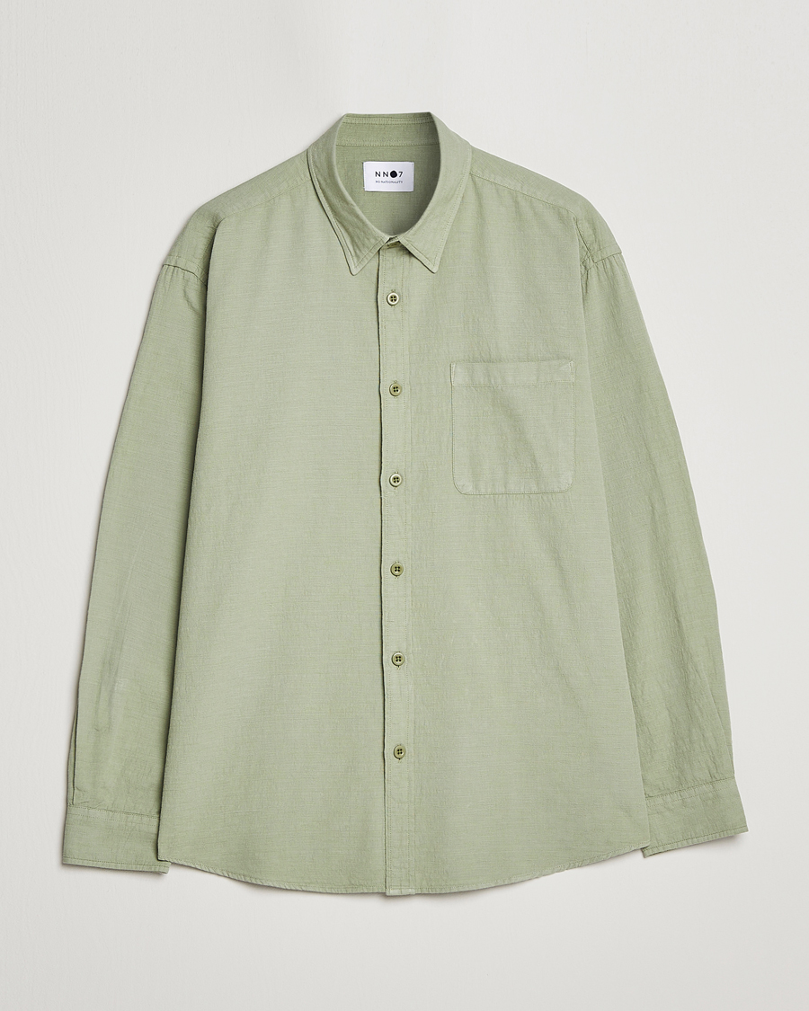 Mies | Kauluspaidat | NN07 | Deon Jacquard Shirt Pale Green