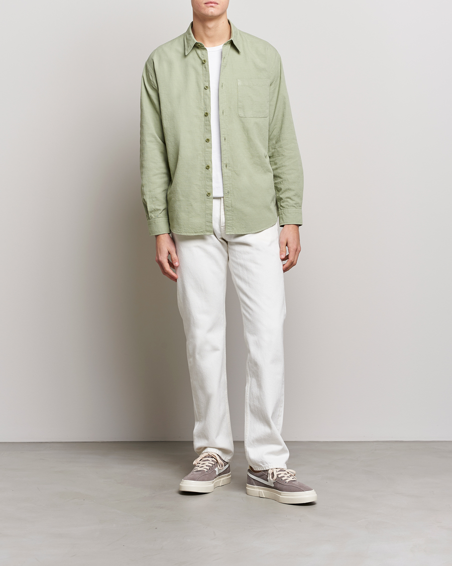 Mies | Kauluspaidat | NN07 | Deon Jacquard Shirt Pale Green