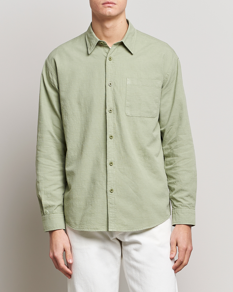 Mies | Kauluspaidat | NN07 | Deon Jacquard Shirt Pale Green