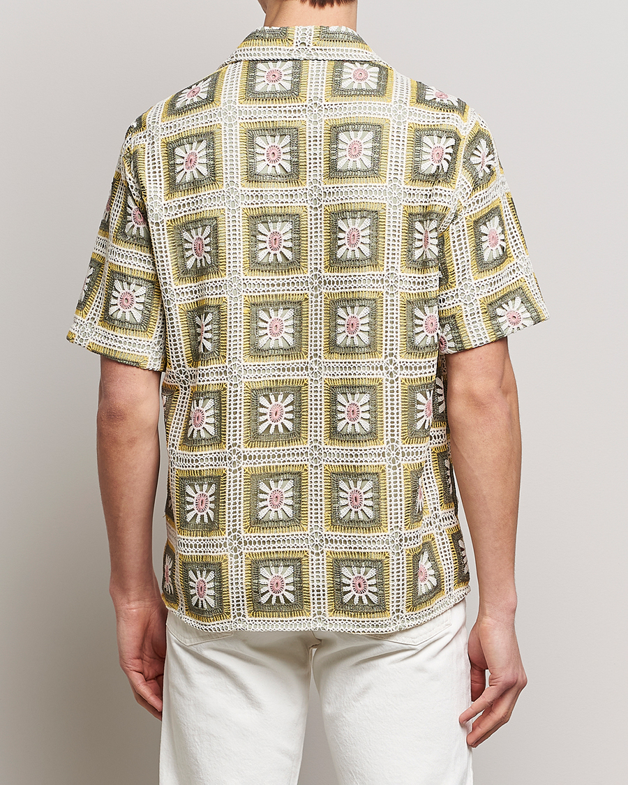 Mies | Kauluspaidat | NN07 | Julio Flower Short Sleeve Shirt Pale Green
