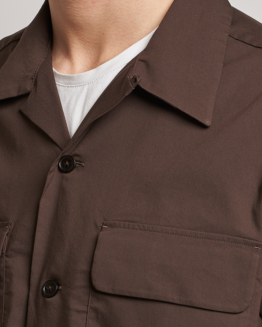 Mies | Kauluspaidat | NN07 | Daniel Pocket Resort Collar Shirt Brown
