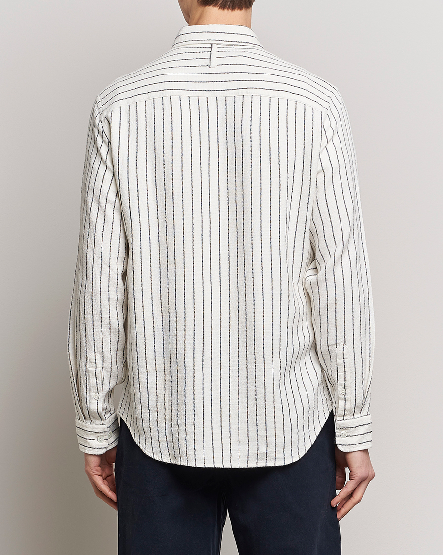 Mies | Kauluspaidat | NN07 | Arne Linen Striped Shirt Navy/White