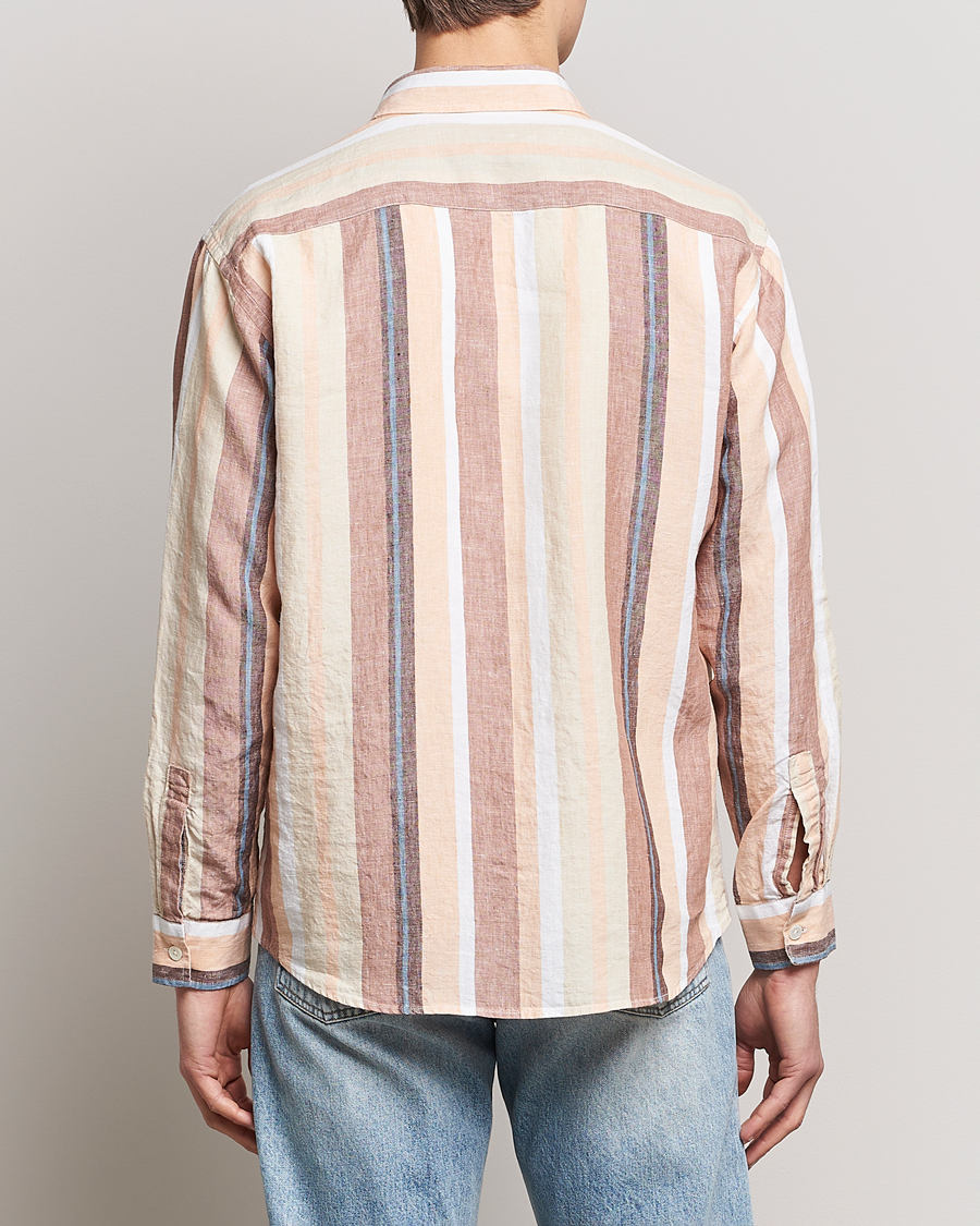 Mies | Kauluspaidat | NN07 | Deon Linen Striped Shirt Multi