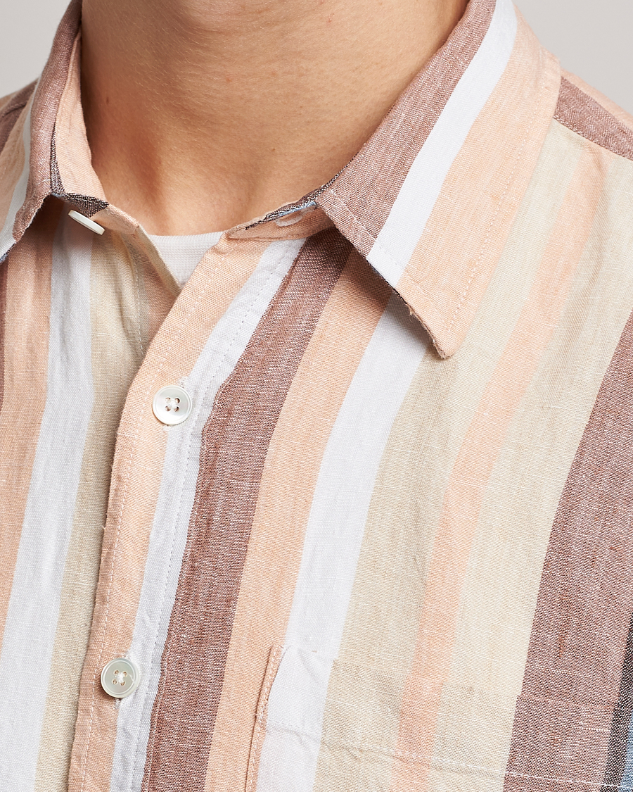 Mies | Kauluspaidat | NN07 | Deon Linen Striped Shirt Multi