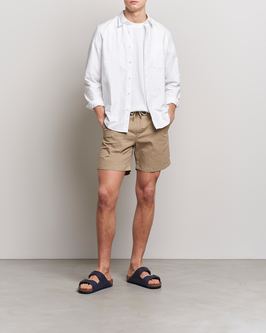 Mies | Shortsit | NN07 | Gregor Tencel Drawstring Shorts Greige