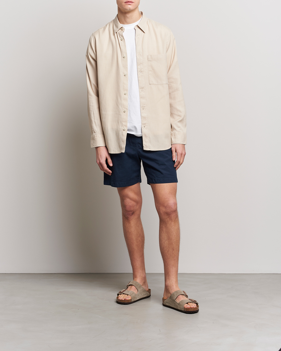 Mies | Shortsit | NN07 | Gregor Tencel Drawstring Shorts Navy Blue