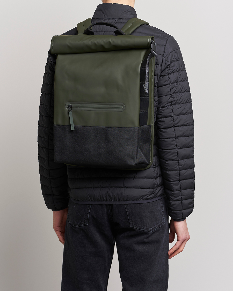 Mies |  | RAINS | Trail Rolltop Backpack Green