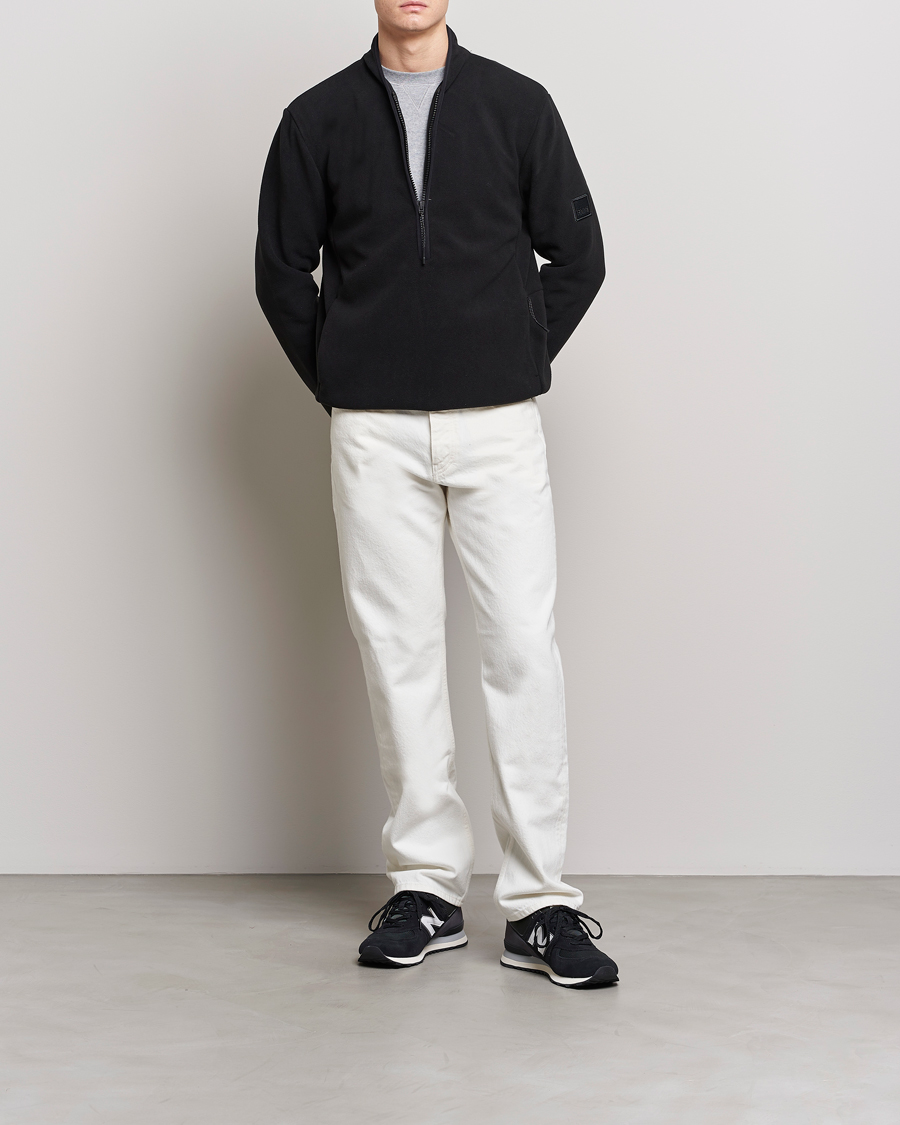 Mies | Puserot | RAINS | Fleece Half-Zip Pullover Black