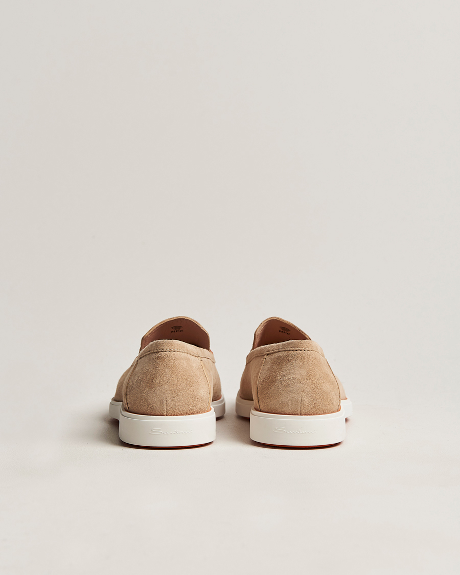 Mies | Santoni Summer Loafer Beige Suede | Santoni | Summer Loafer Beige Suede