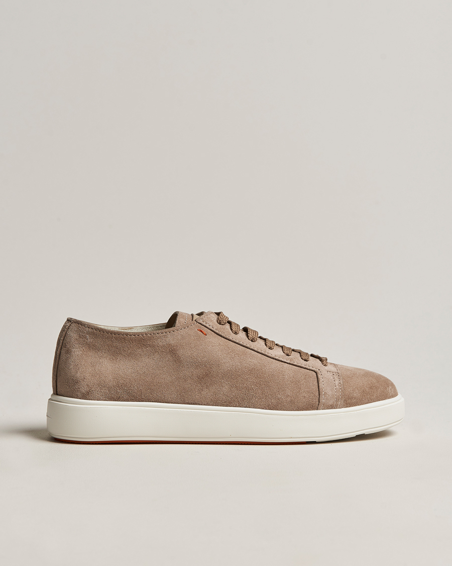 Mies | Santoni Plain Sneaker Beige Suede | Santoni | Plain Sneaker Beige Suede
