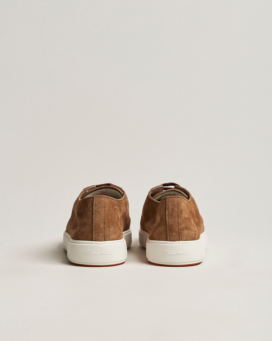 Mies | Santoni Plain Sneaker Dark Brown Suede | Santoni | Plain Sneaker Dark Brown Suede