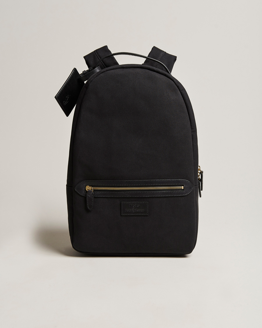 Mies | Polo Ralph Lauren Canvas/Leather Backpack Black | Polo Ralph Lauren | Canvas/Leather Backpack Black