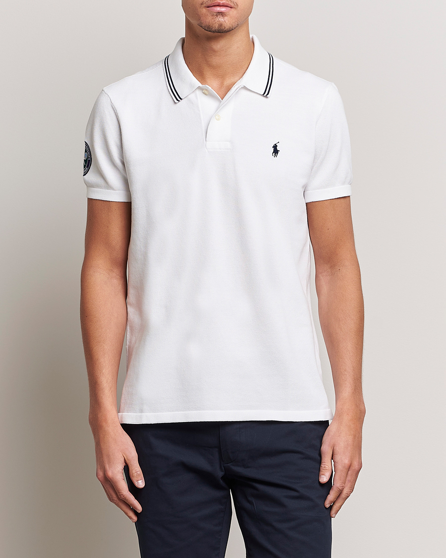 Mies | Pikeet | Polo Ralph Lauren | Custom Slim Fit Wimbledon Polo Ceramic White