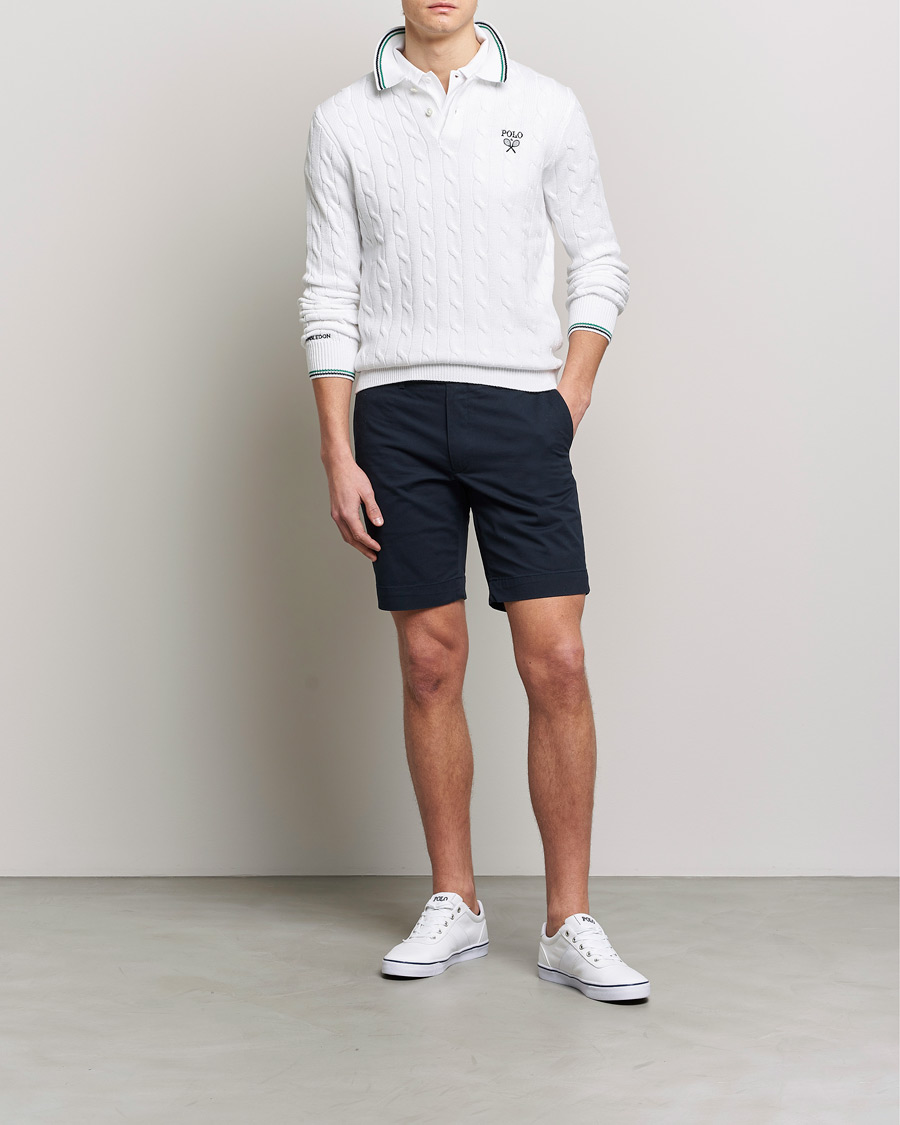 Mies | Puserot | Polo Ralph Lauren | Cotton Cable Knitted Polo Ceramic White