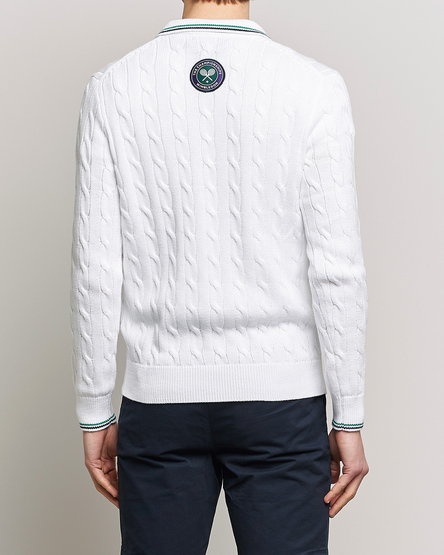 Mies | Puserot | Polo Ralph Lauren | Cotton Cable Knitted Polo Ceramic White