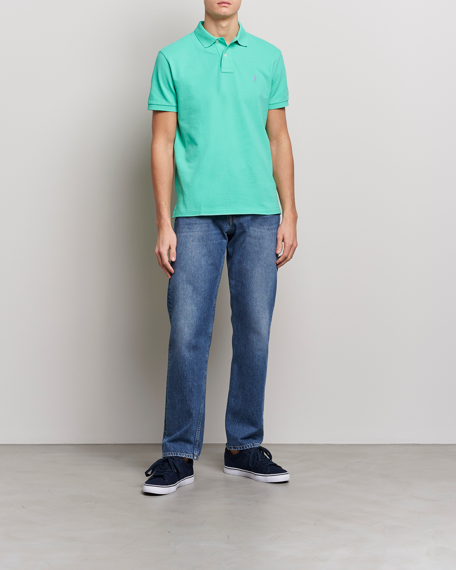 Mies | Pikeet | Polo Ralph Lauren | Custom Slim Fit Polo Sunset Green