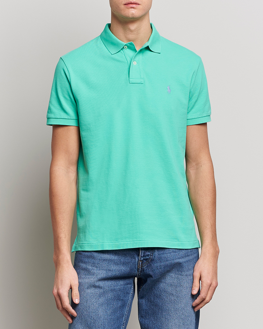 Mies | Pikeet | Polo Ralph Lauren | Custom Slim Fit Polo Sunset Green