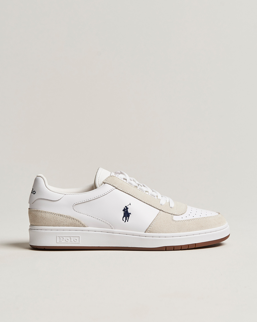 Mies | Tennarit | Polo Ralph Lauren | CRT Leather/Suede Sneaker White/Beige