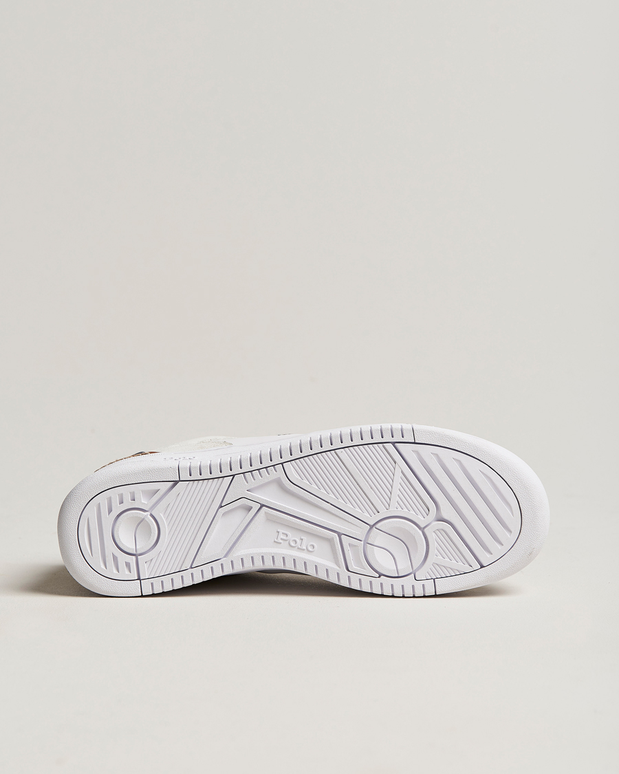 Mies | Polo Ralph Lauren Masters Court Suede Sneaker White/Navy/Red | Polo Ralph Lauren | Masters Court Suede Sneaker White/Navy/Red