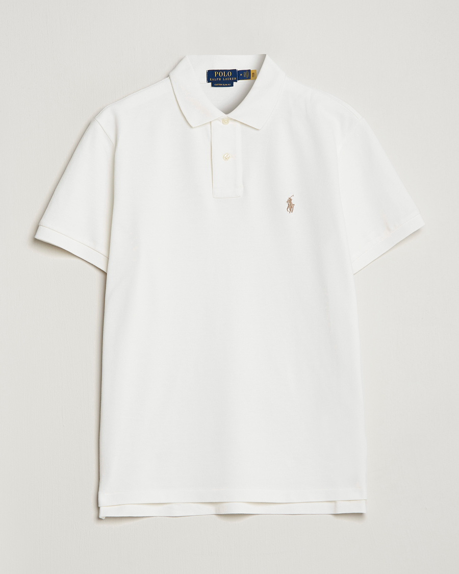 Mies | Pikeet | Polo Ralph Lauren | Custom Slim Fit Polo Deckwash White