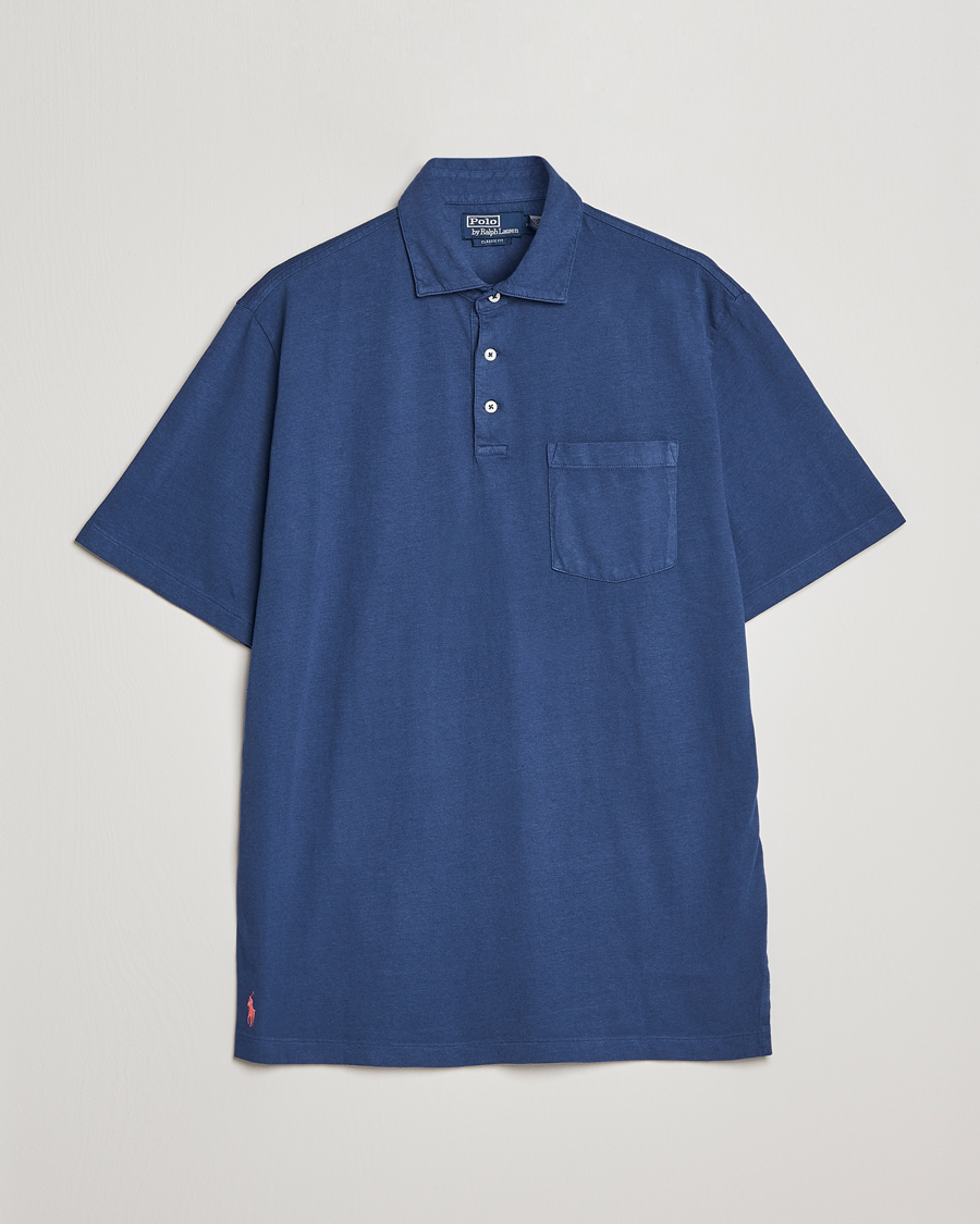 Mies | Pikeet | Polo Ralph Lauren | Cotton/Linen Polo Light Navy