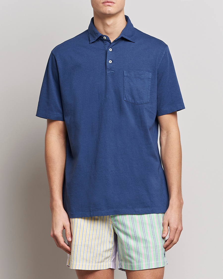 Mies | Pikeet | Polo Ralph Lauren | Cotton/Linen Polo Light Navy