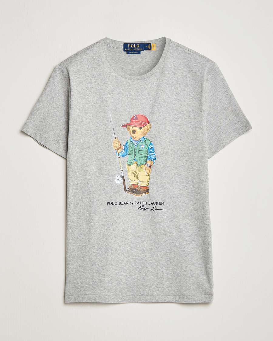 Mies | T-paidat | Polo Ralph Lauren | Printed Heritage Bear Crew Neck T-Shirt Andover Heather