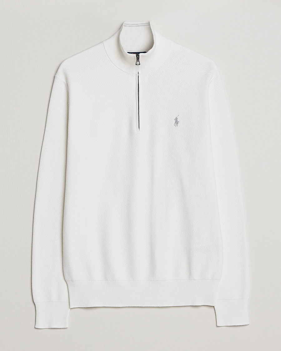 Mies | Half-zip | Polo Ralph Lauren | Textured Half-Zip Deckwash White