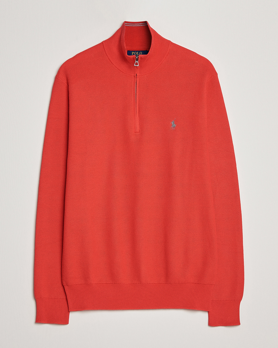 Mies | Puserot | Polo Ralph Lauren | Textured Half-Zip Red Reef