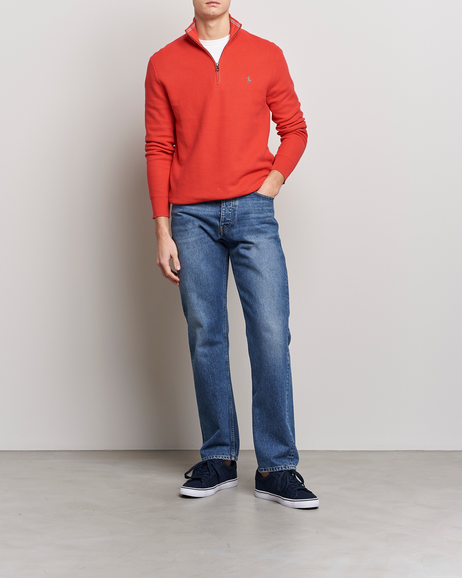 Mies | Puserot | Polo Ralph Lauren | Textured Half-Zip Red Reef