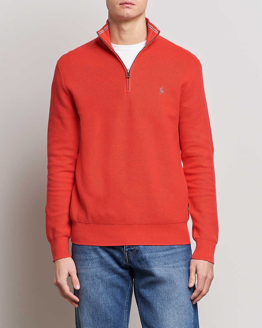 Mies | Puserot | Polo Ralph Lauren | Textured Half-Zip Red Reef