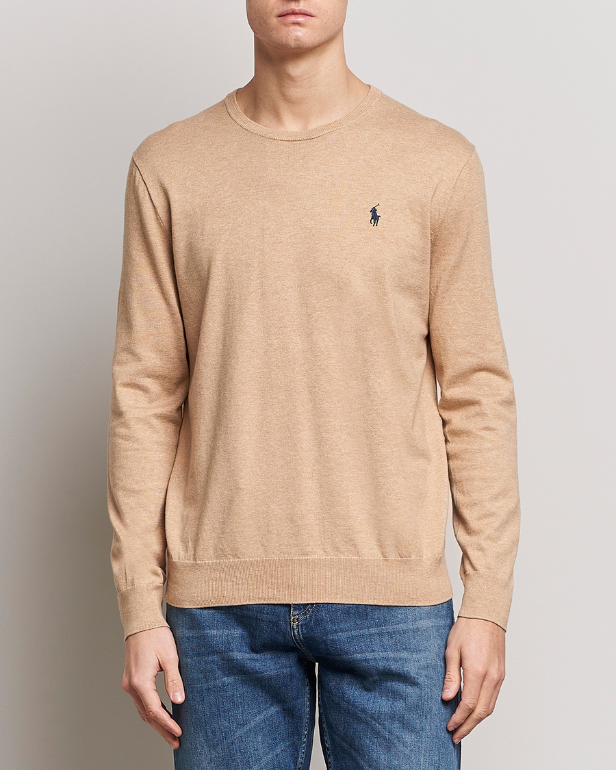 Mies |  | Polo Ralph Lauren | Cotton Crew Neck Sweater Camel Melange