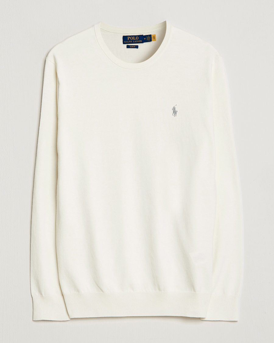 Mies | Puserot | Polo Ralph Lauren | Cotton Crew Neck Sweater Antique Cream
