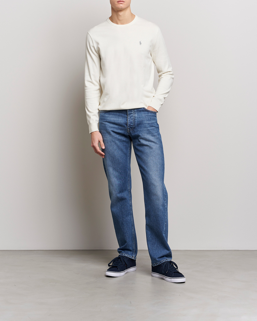 Mies | Puserot | Polo Ralph Lauren | Cotton Crew Neck Sweater Antique Cream