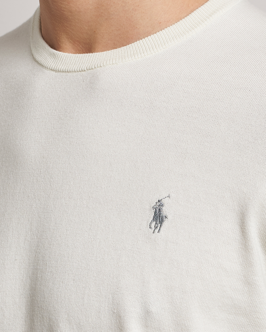 Mies | Puserot | Polo Ralph Lauren | Cotton Crew Neck Sweater Antique Cream