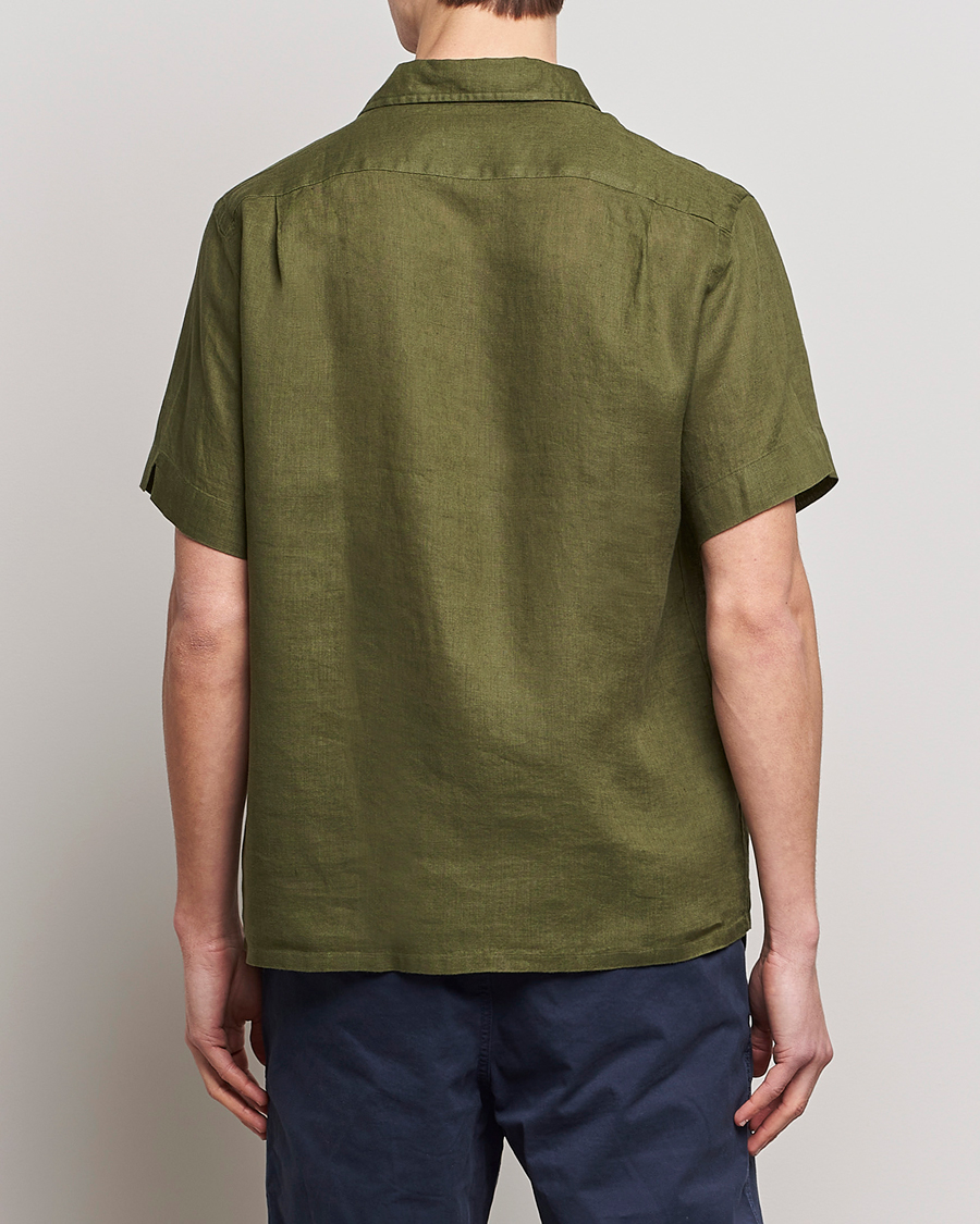 Mies | Kauluspaidat | Polo Ralph Lauren | Linen Camp Collar Short Sleeve Shirt Dark Sage