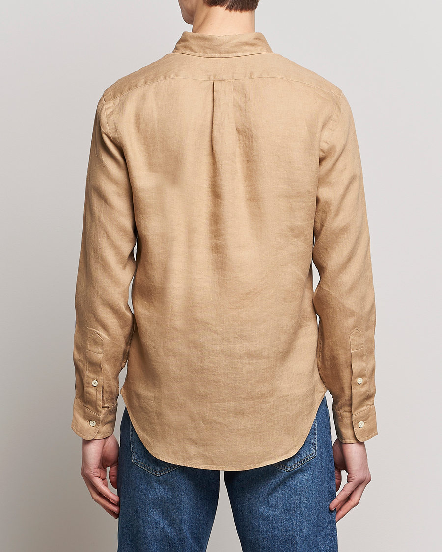 Mies | Kauluspaidat | Polo Ralph Lauren | Slim Fit Linen Button Down Shirt Vintage Khaki