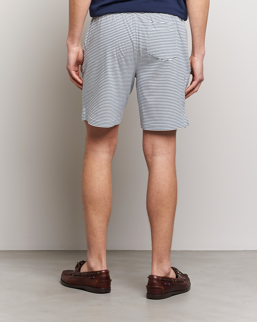Mies | Shortsit | Polo Ralph Lauren | Brused Spa Jersey Striped Sweatshorts White/Blue