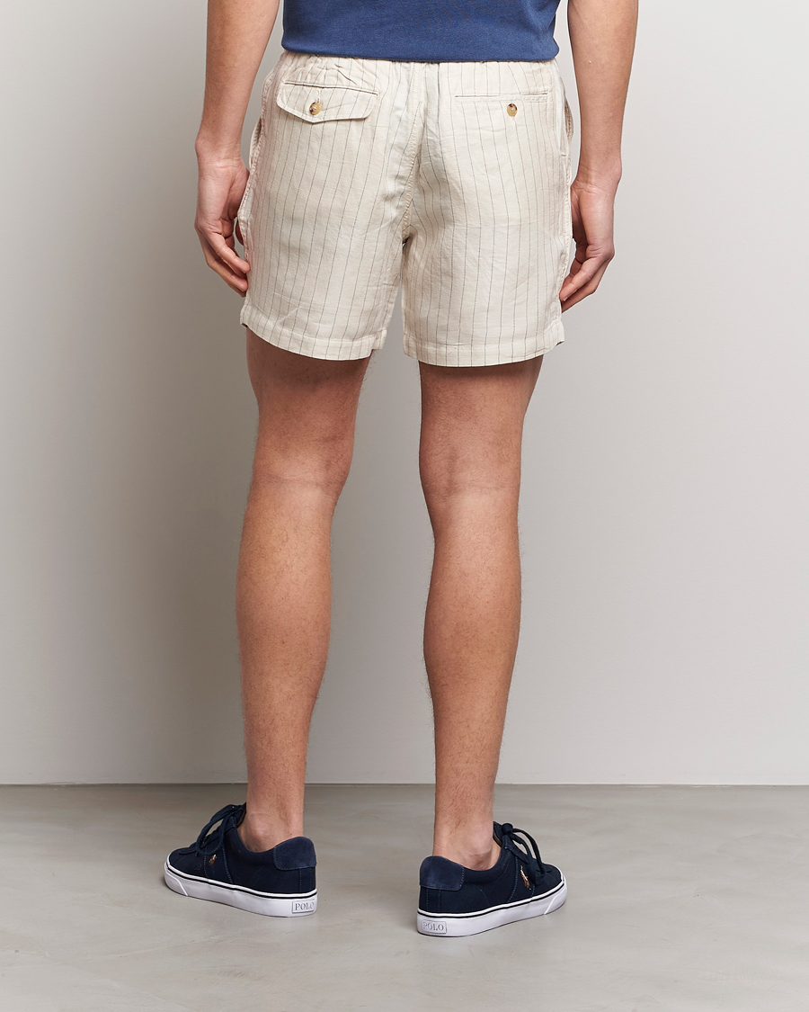 Mies | Shortsit | Polo Ralph Lauren | Prepster Linen/Tencel Pinstripe Shorts Andover Cream