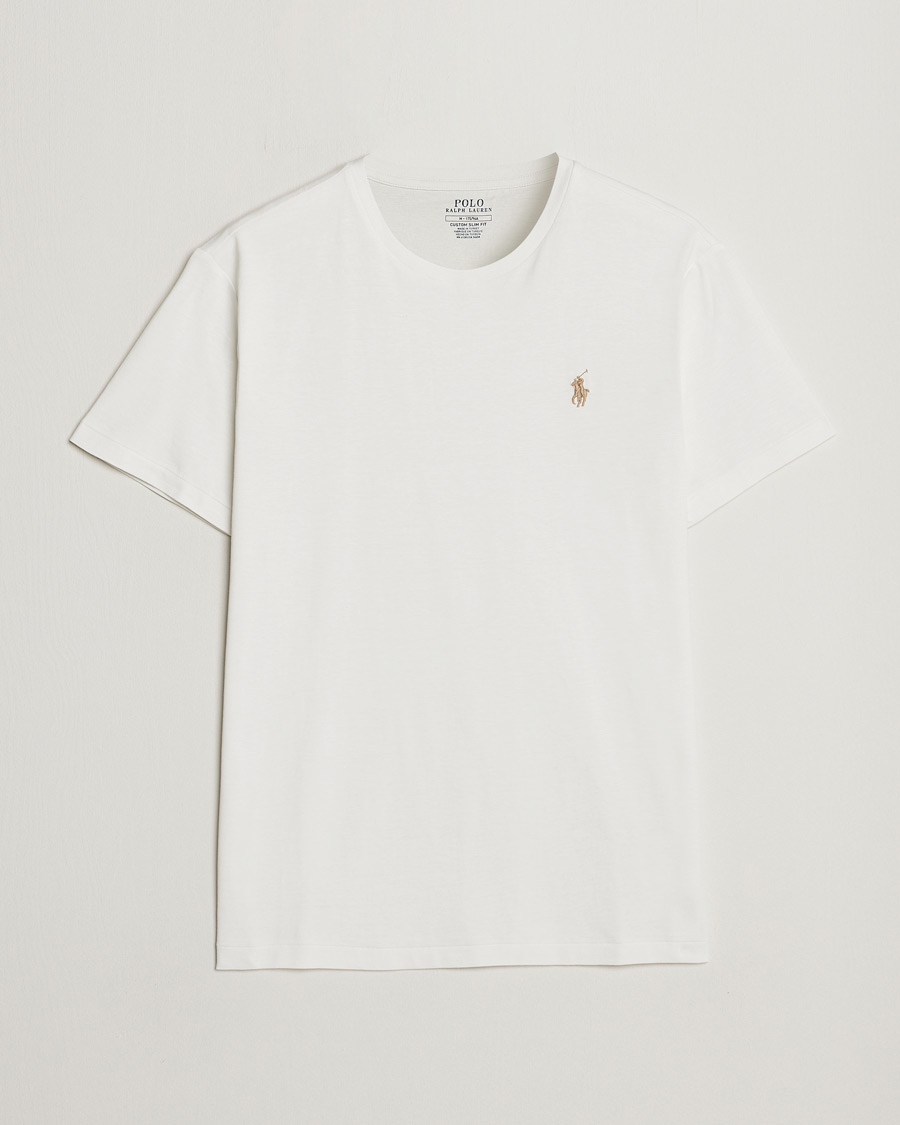 Mies | T-paidat | Polo Ralph Lauren | Crew Neck T-Shirt Deckwash White