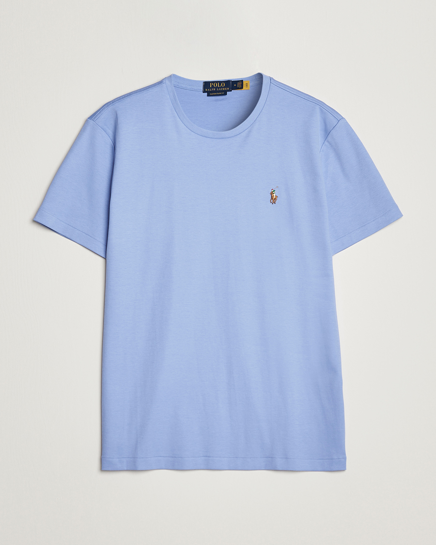 Mies | T-paidat | Polo Ralph Lauren | Luxury Pima Cotton Crew Neck T-Shirt Lafayette Blue
