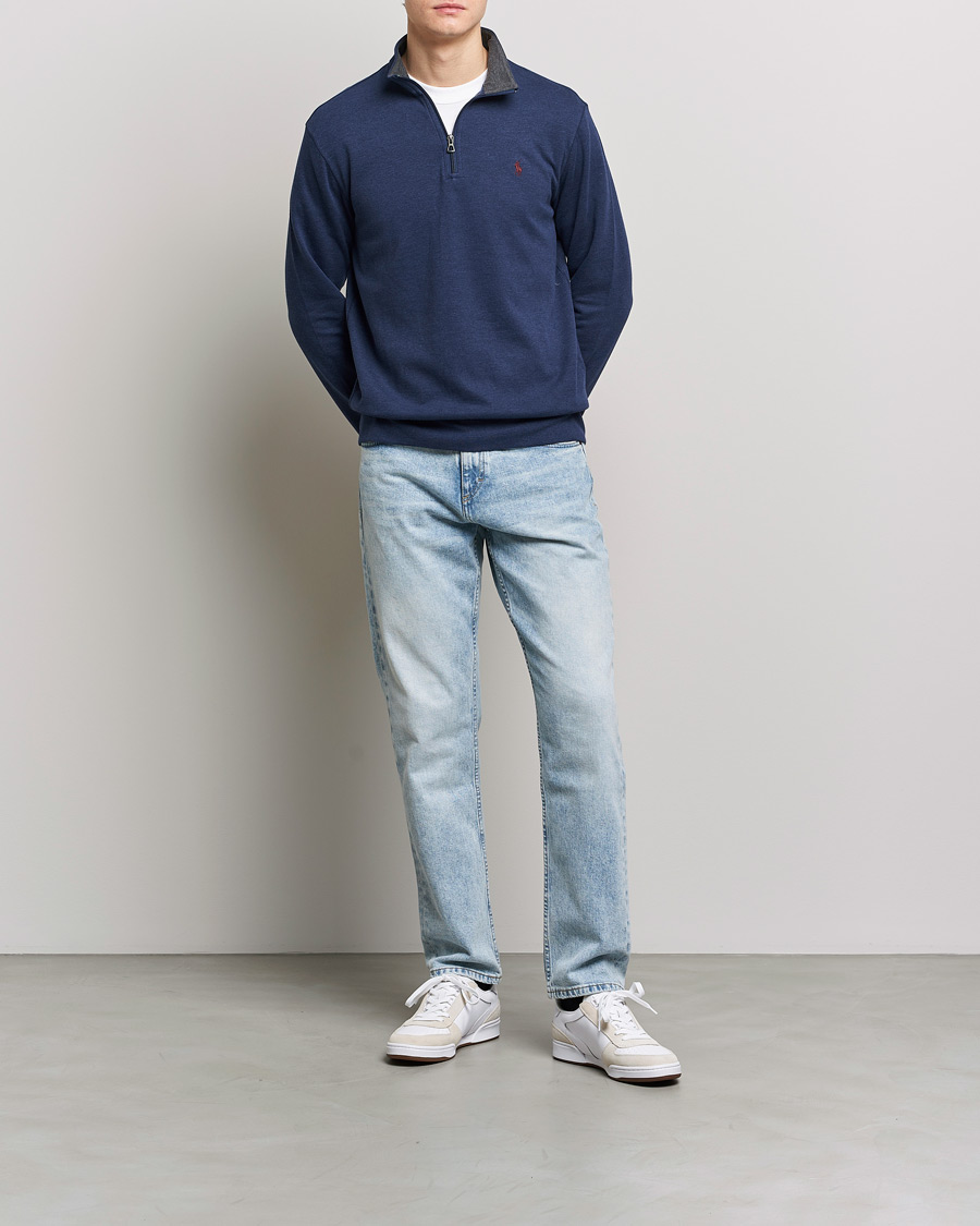 Mies | Puserot | Polo Ralph Lauren | Double Knit Half-Zip Sweater Spring Navy Heather