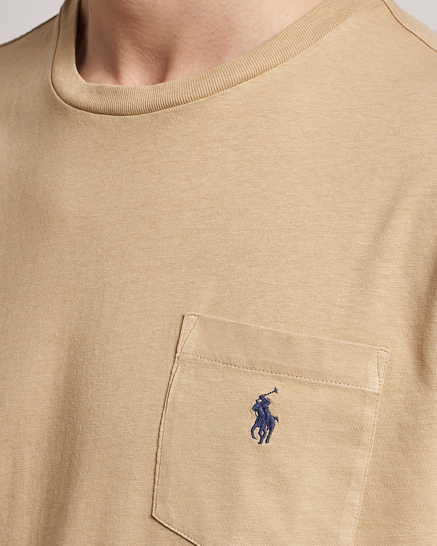 Mies | T-paidat | Polo Ralph Lauren | Cotton/Linen Crew Neck T-Shirt Vintage Khaki