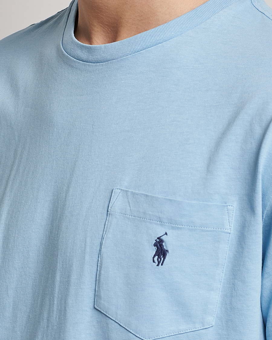 Mies | T-paidat | Polo Ralph Lauren | Cotton/Linen Crew Neck T-Shirt Powder Blue