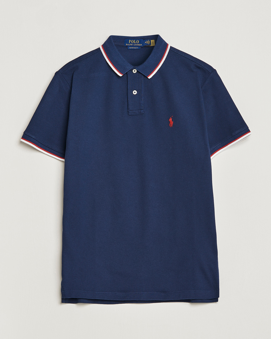 Mies | Pikeet | Polo Ralph Lauren | Custom Slim Fit Tipped Polo Newport Navy