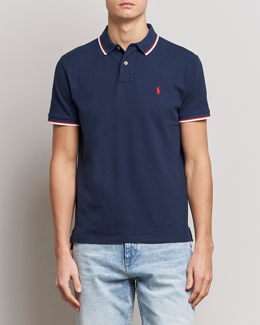 Mies | Pikeet | Polo Ralph Lauren | Custom Slim Fit Tipped Polo Newport Navy